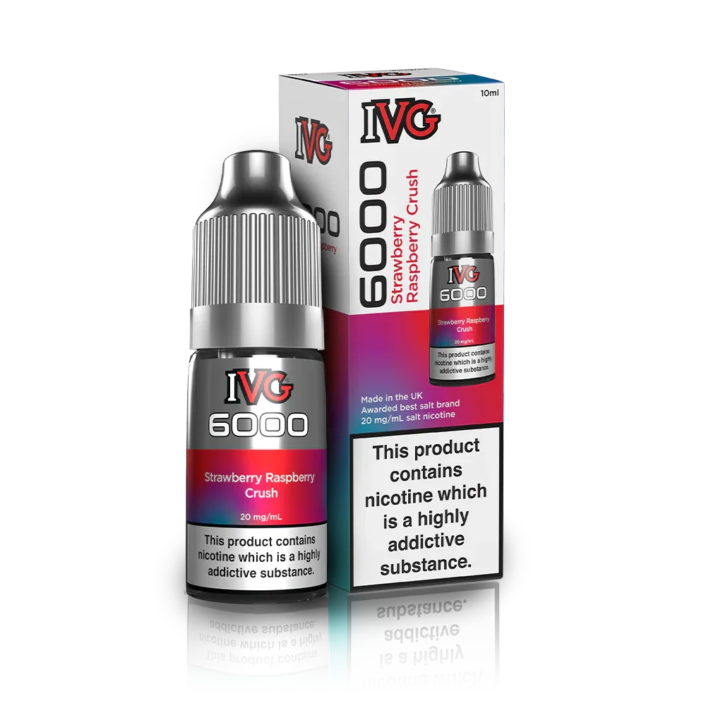 IVG 6000 Nic Salts Strawberry Raspberry Crush
