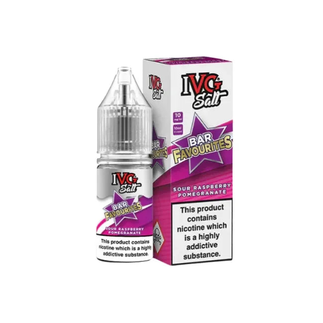 IVG Salt Bar Favourites e-liquid Sour Raspberry Pomegranate Flavour