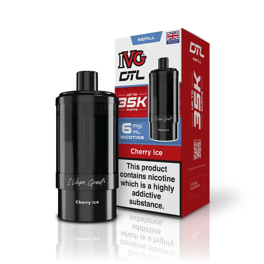 IVG DTL 35 Refill Pods Cherry Ice Flavour