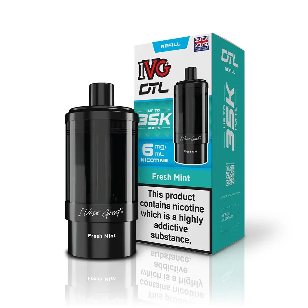 IVG DTL 35 Refill Pods Fresh Mint Flavour