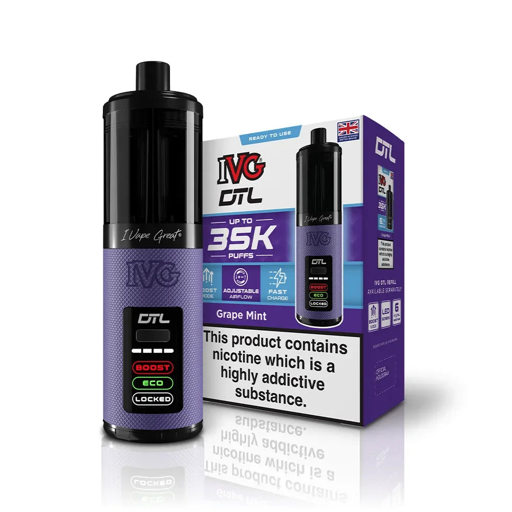IVG DTL 35 Kit Grape Mint Flavour