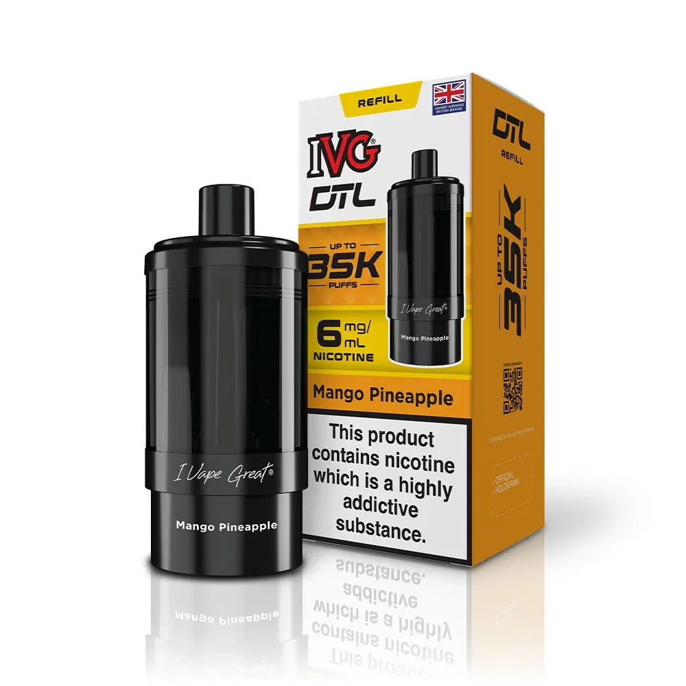 IVG DTL 35 Refill Pods Mango Pineapple Flavour