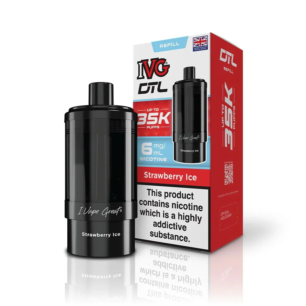 IVG DTL 35 Refill Pods Strawberry Ice Flavour