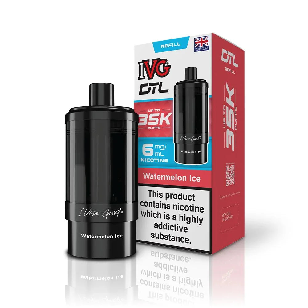 IVG DTL 35 Refill Pods Watermelon Ice Flavour