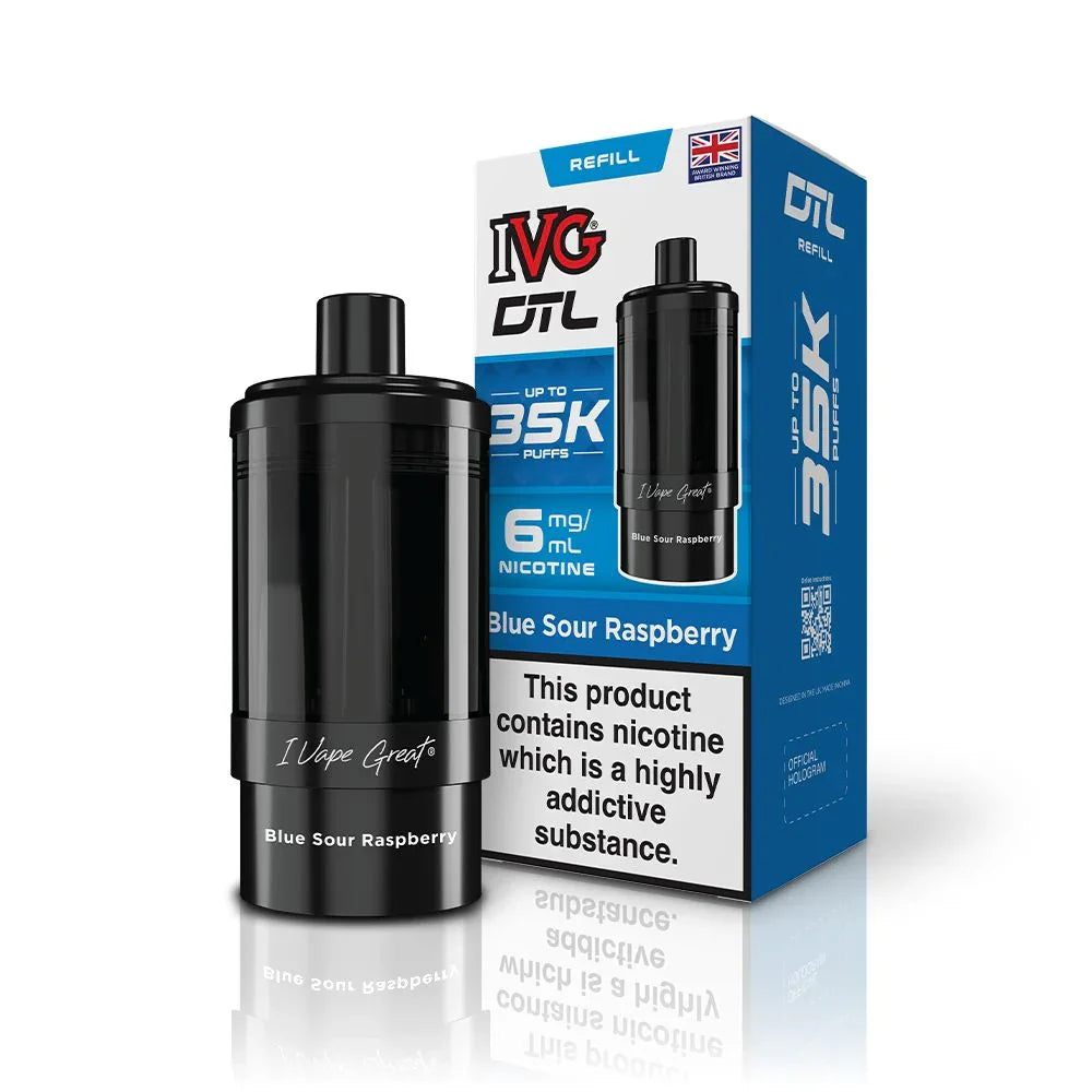 IVG DTL 35 Refill Pods Blue Sour Raspberry Flavour