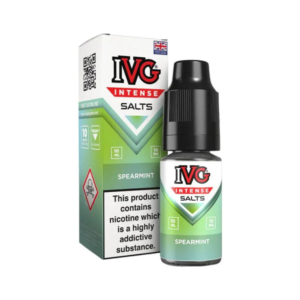 IVG Intense Salts Spearmint 10ml nic salt e-liquid bottle