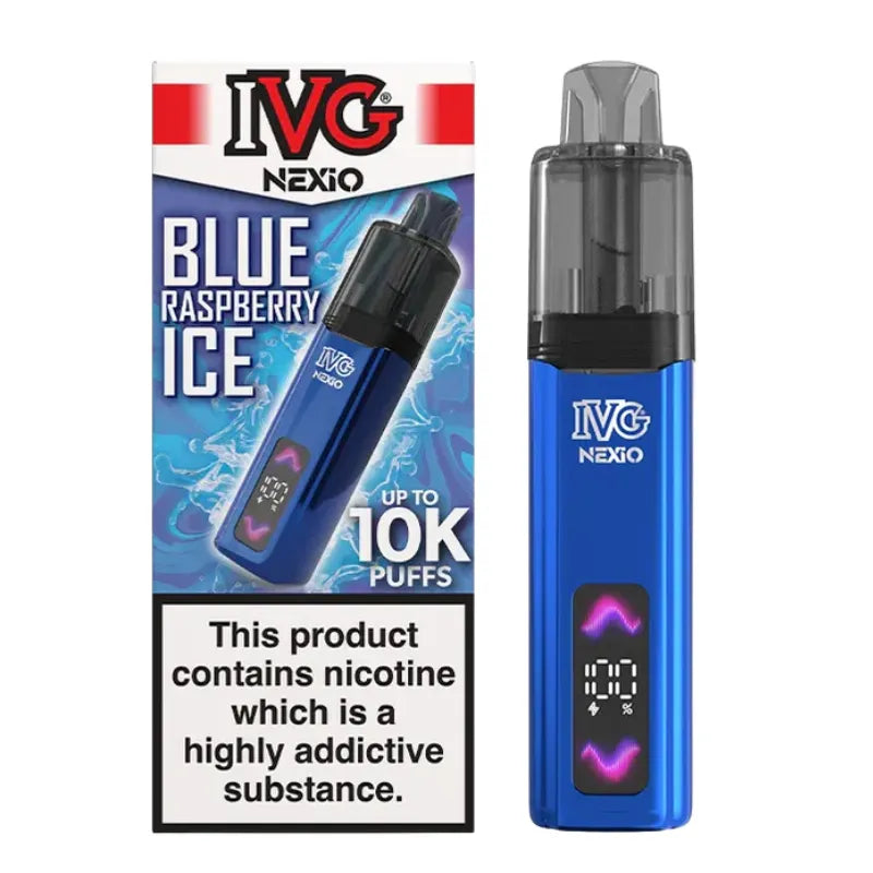 IVG Nexio 10K Vape Kit Blue Raspberry Ice Flavour