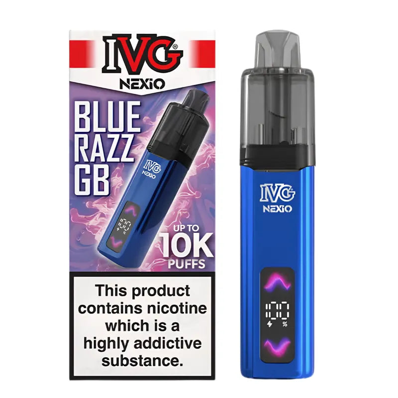 IVG Nexio 10K Vape Kit Blue Razz GB Flavour
