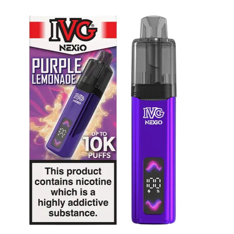 IVG Nexio 10K Vape Kit Purple Lemonade Flavour