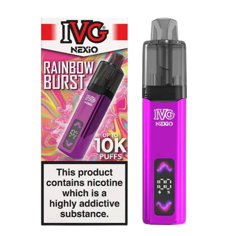 IVG Nexio 10K Vape Kit Rainbow Burst Flavour