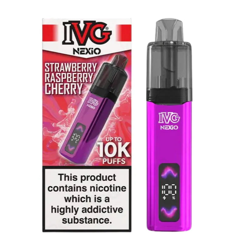 IVG Nexio 10K Vape Kit Strawberry Raspberry Cherry Flavour