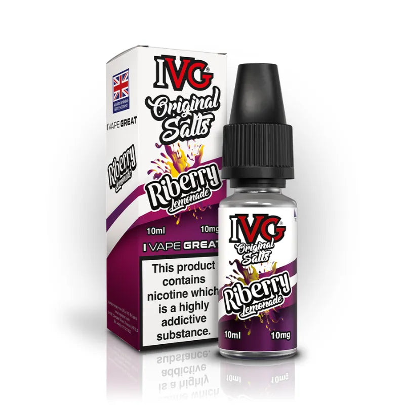 IVG Originals Nicotine Salt E-Liquids Riberry Lemonade 10MG Flavour