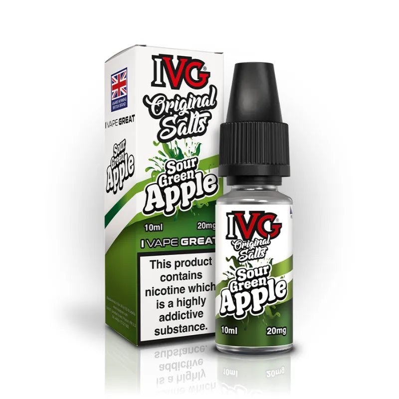 IVG Originals Nicotine Salt E-Liquids Sour Green Apple 20MG Flavour