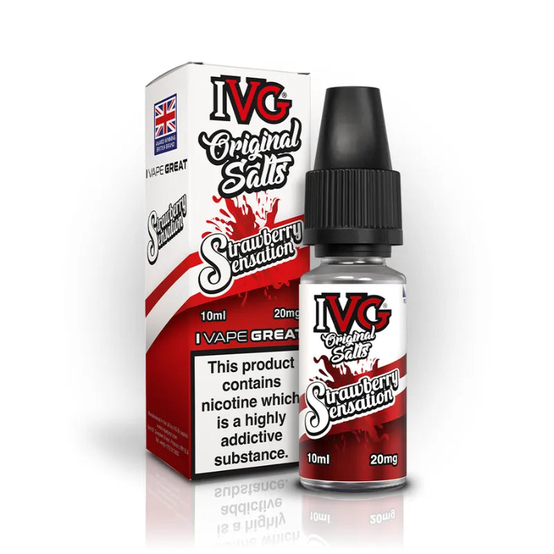 IVG Originals Nicotine Salt E-Liquids Strawberry Sensation 20MG Flavour