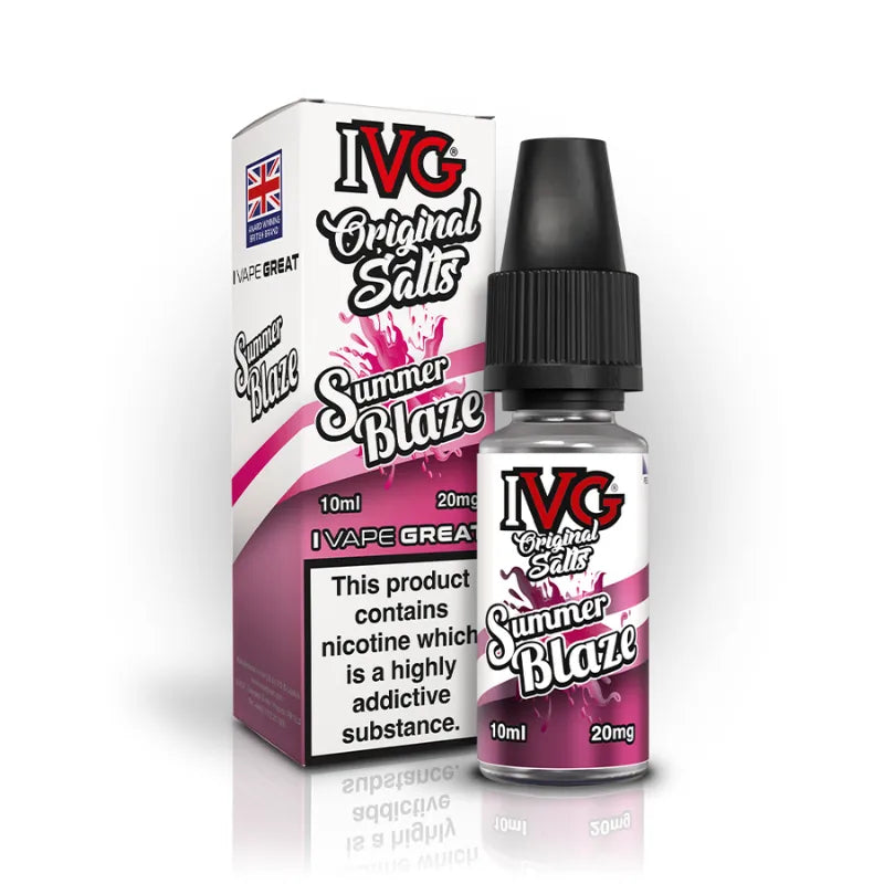 IVG Originals Nicotine Salt E-Liquids Summer Blaze 20MG Flavour