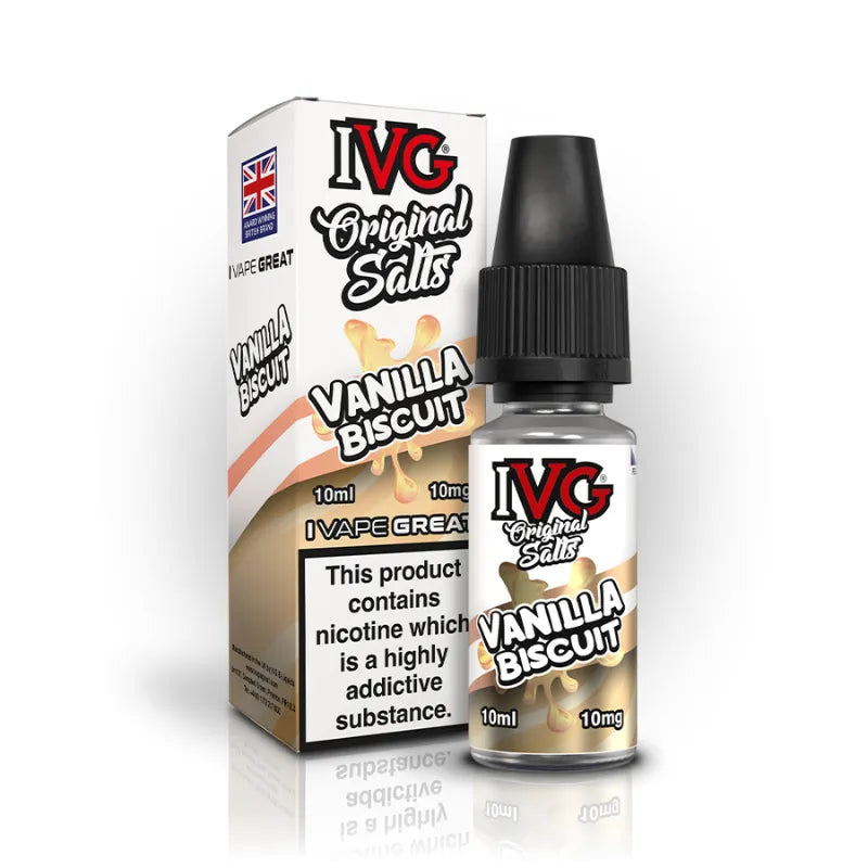 IVG Originals Nicotine Salt E-Liquids Vanilla Biscuit 10MG Flavour
