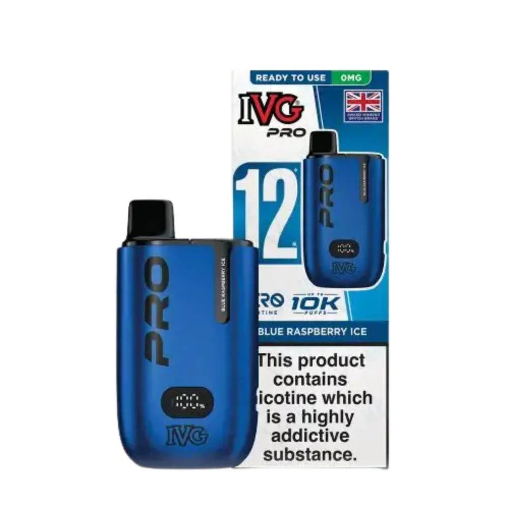 IVG Pro 12 Kit Blue Raspberry Ice Flavour 0mg