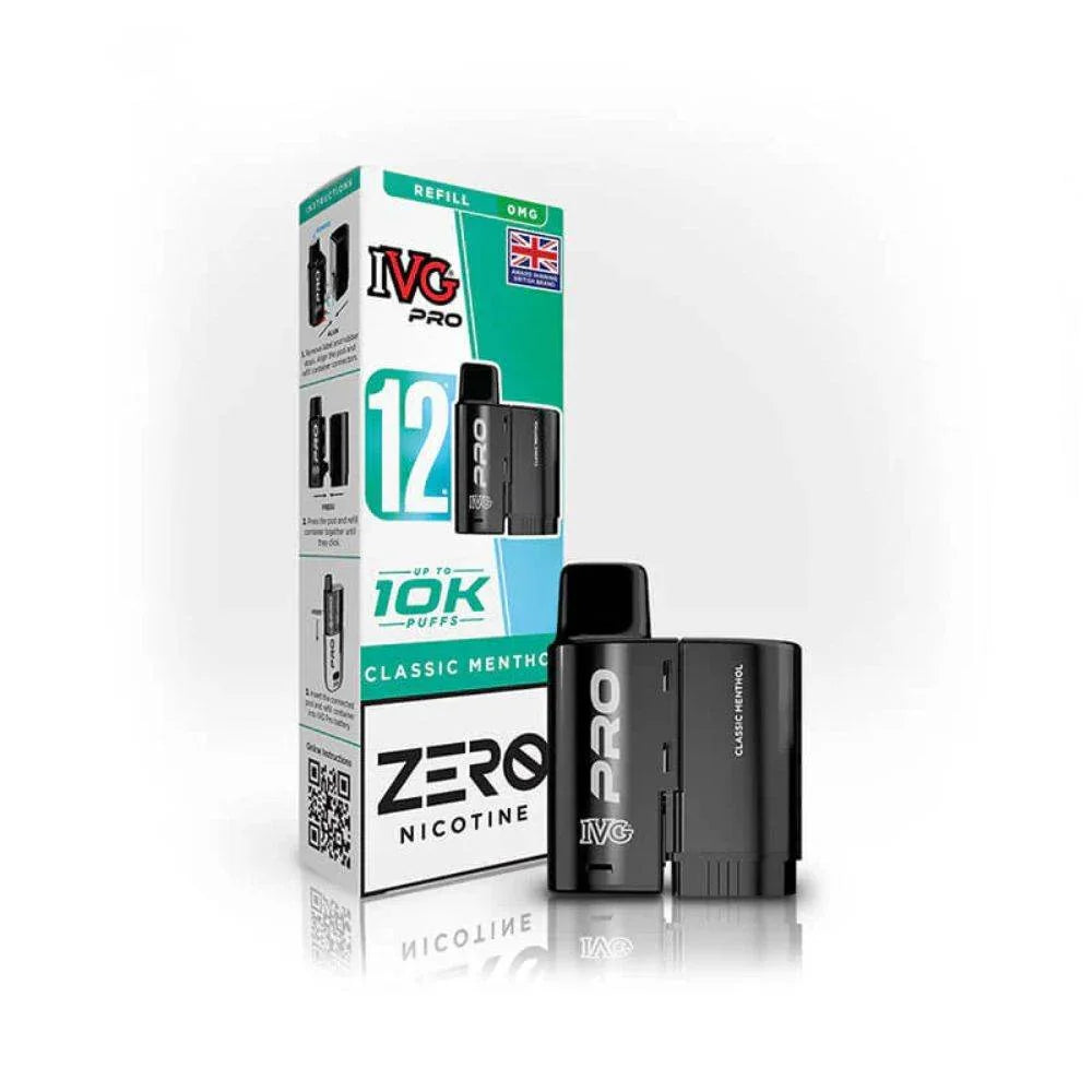 IVG Pro 12 Refill Pod Classic Menthol Flavour 0mg