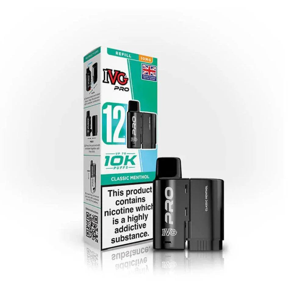 IVG Pro 12 Refill Pod Classic Menthol Flavour 10mg