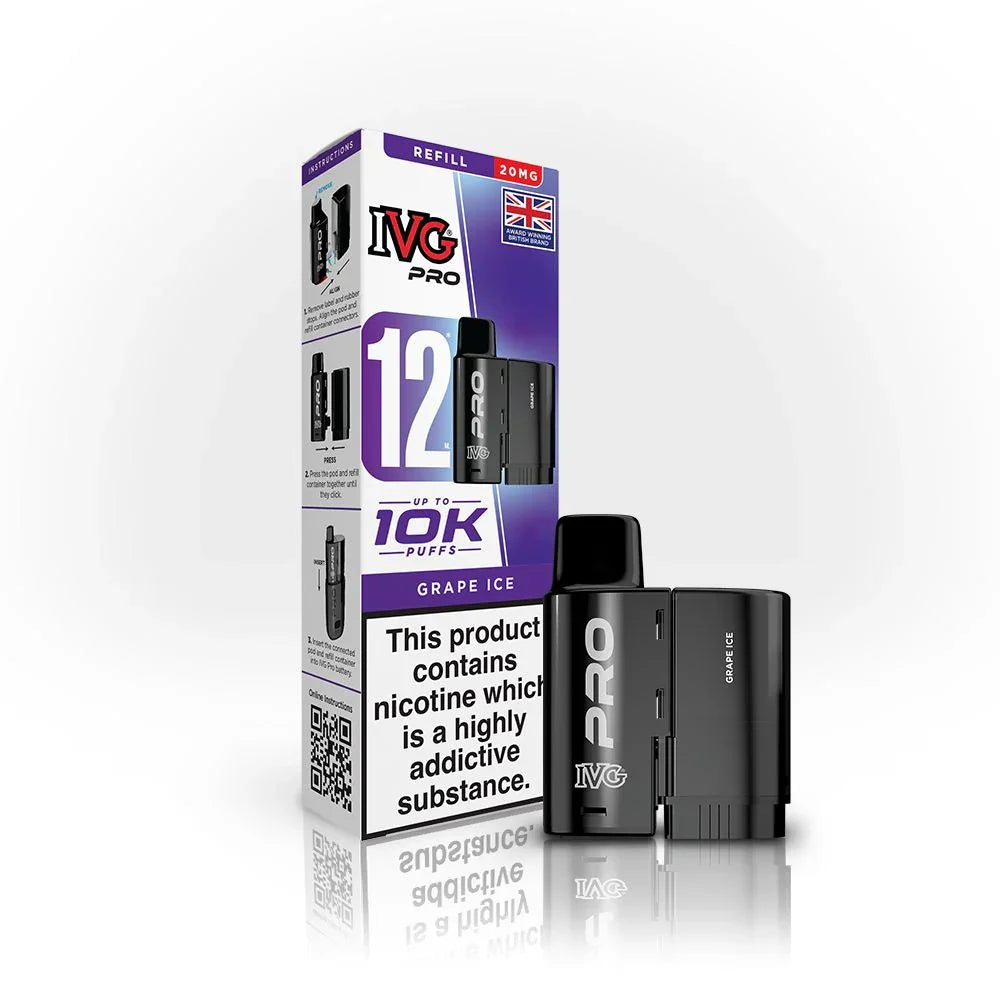 IVG Pro 12 Refill Pod Grape Ice Flavour