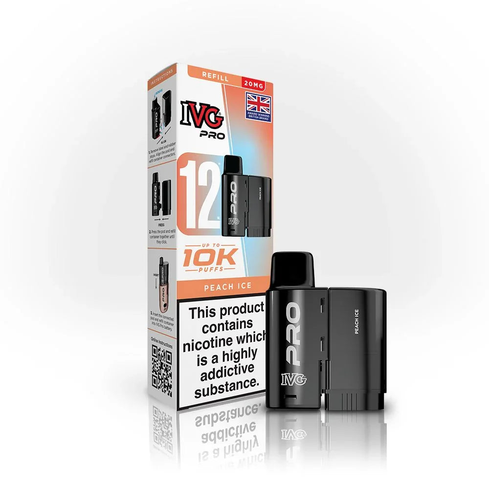 IVG Pro 12 Refill Pod Peach Ice Flavour