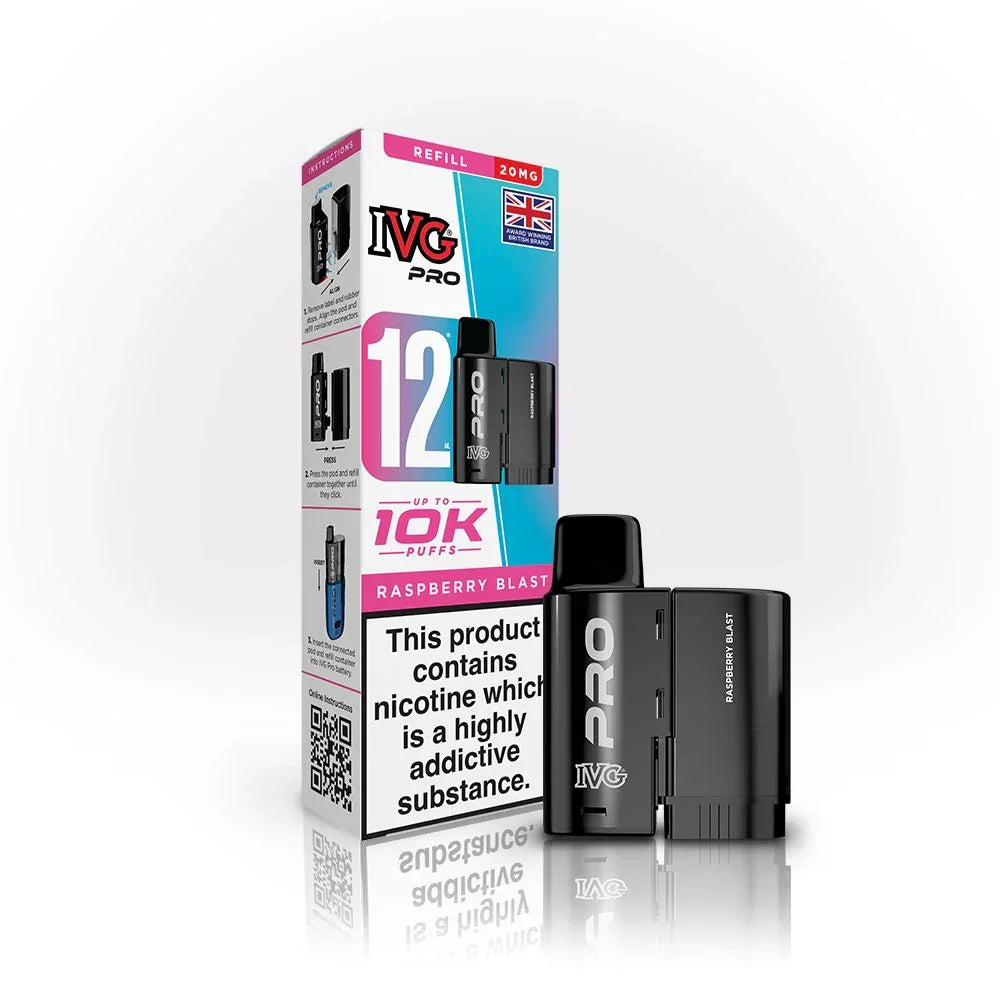 IVG Pro 12 Refill Pod Raspberry Blast Flavour
