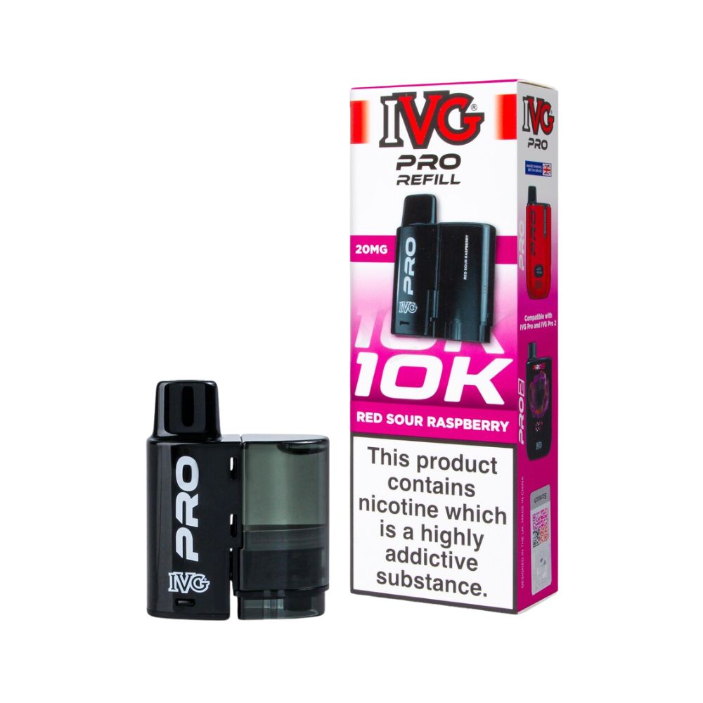 IVG Pro 12 Refill Pod Red Sour Raspberry Flavour 10mg