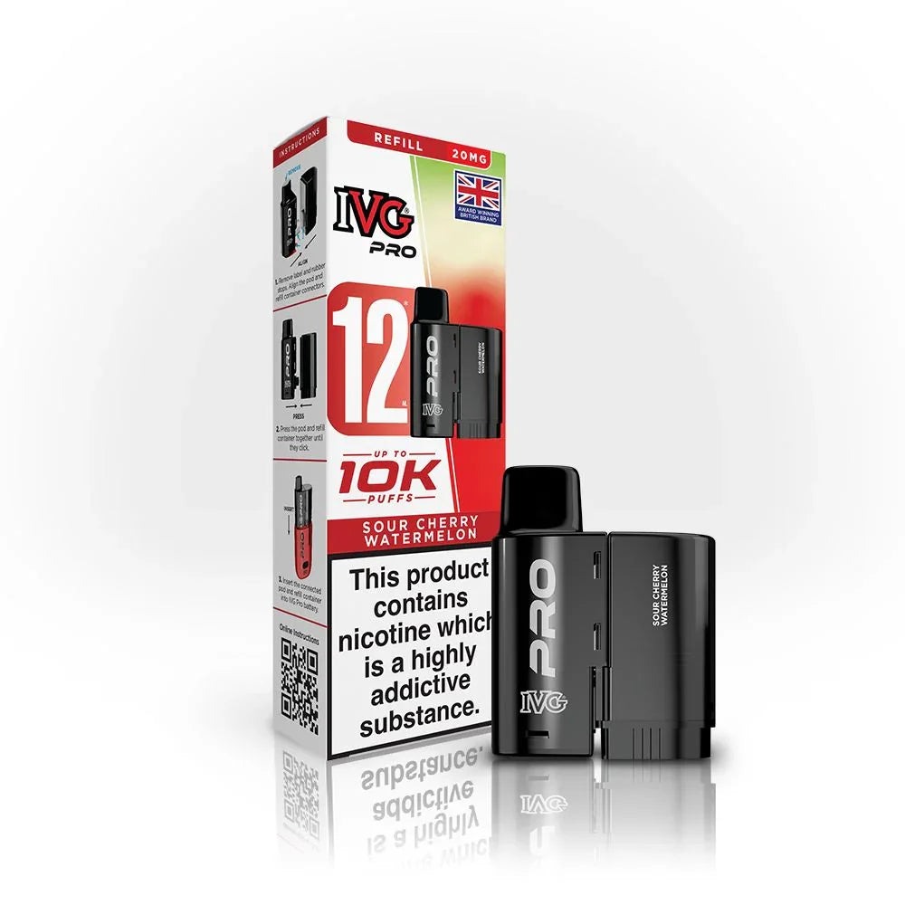 IVG Pro 12 Refill Pod Sour Cherry Watermelon Flavour