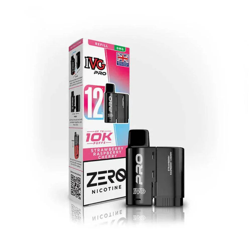IVG Pro 12 Refill Pod Strawberry Raspberry Cherry Flavour 0mg