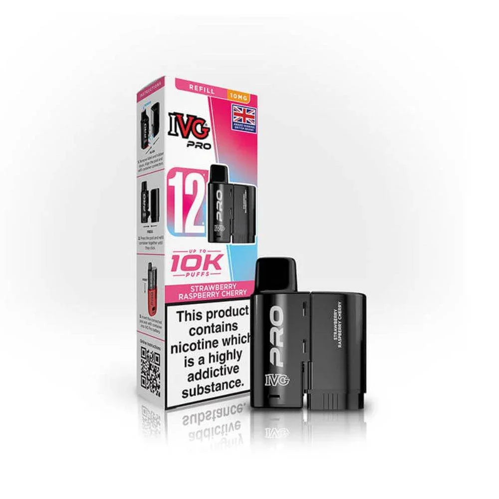 IVG Pro 12 Refill Pod Strawberry Raspberry Cherry Flavour 10mg