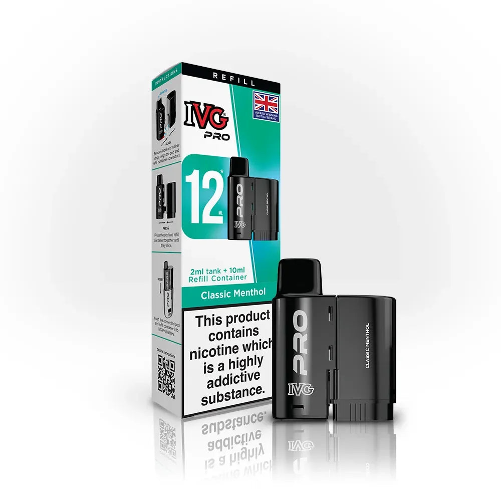 IVG Pro 12 Refill Pod Classic Menthol Flavour