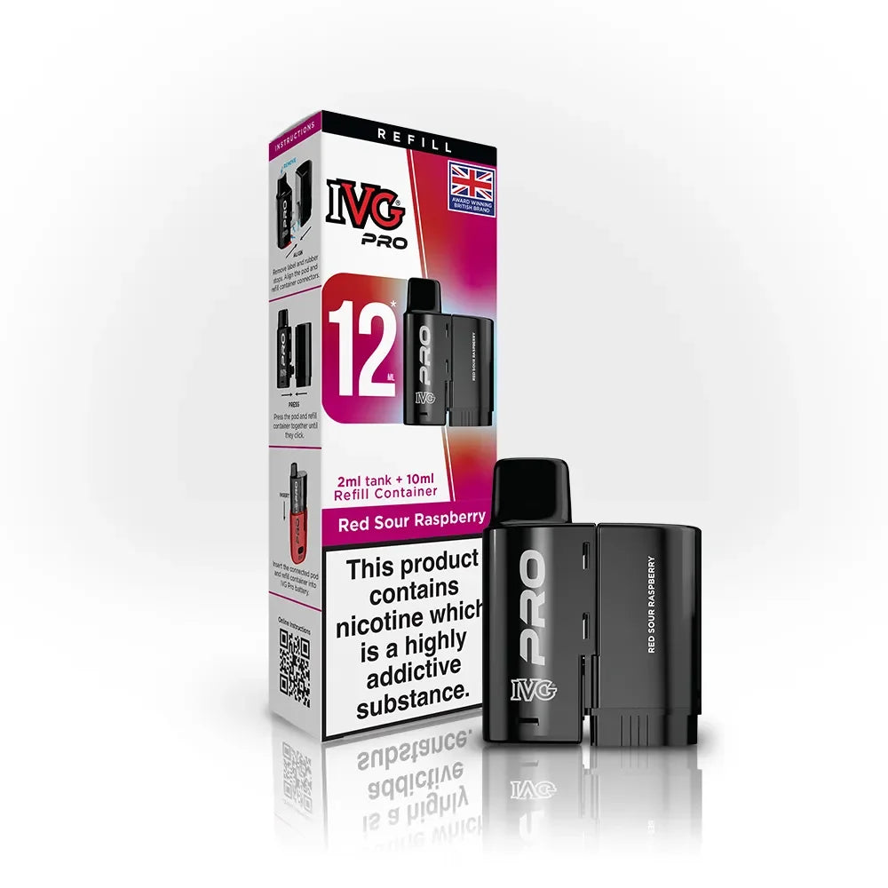 IVG Pro 12 Refill Pod Red Sour Raspberry Flavour