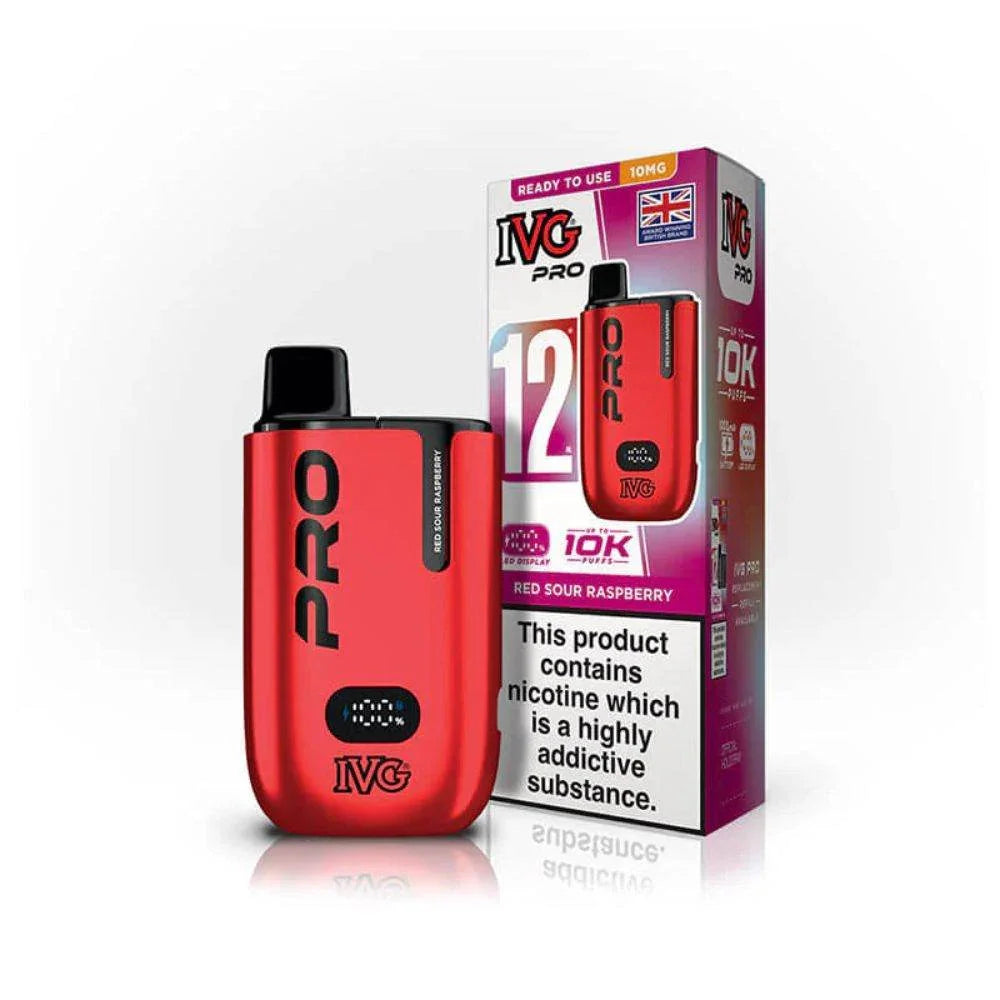 IVG Pro 12 Kit Red Sour Raspberry Flavour 10mg