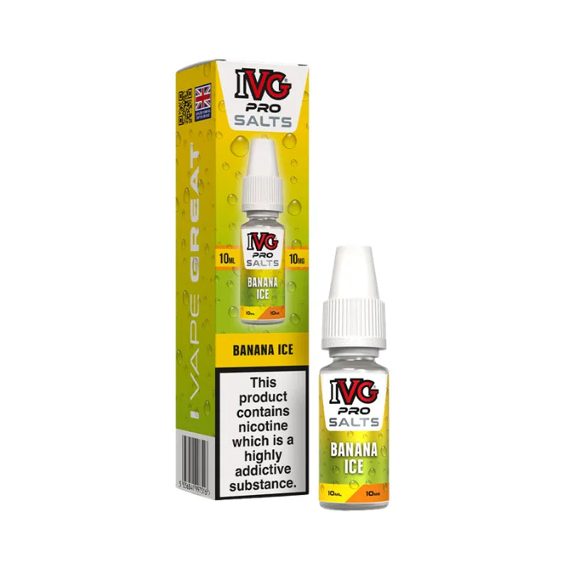 IVG Pro Salt Banana Ice 10MG Flavour