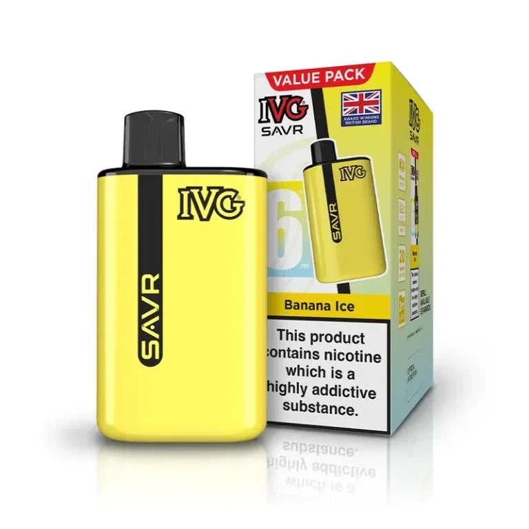 IVG SAVR Vape Kit Banana Ice Flavour