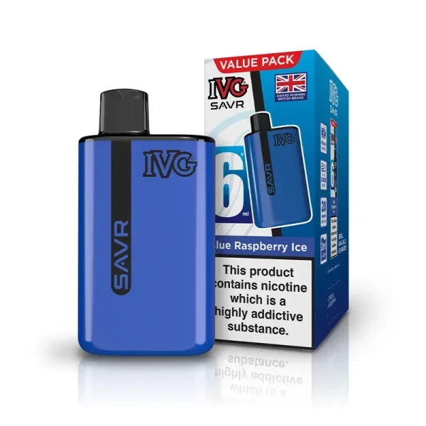 IVG SAVR Vape Kit Blue Raspberry Ice Flavour
