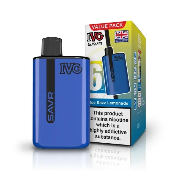 IVG SAVR Vape Kit Blue Razz Lemonade Flavour