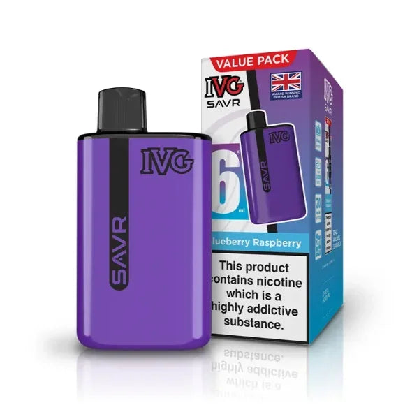 IVG SAVR Vape Kit Blueberry Raspberry Flavour