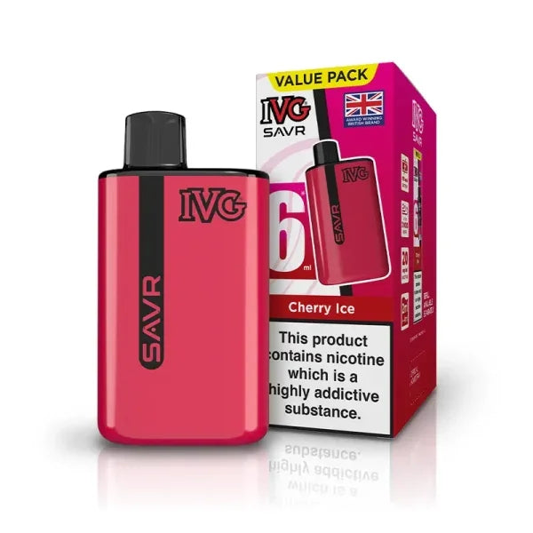 IVG SAVR Vape Kit Cherry Ice Flavour