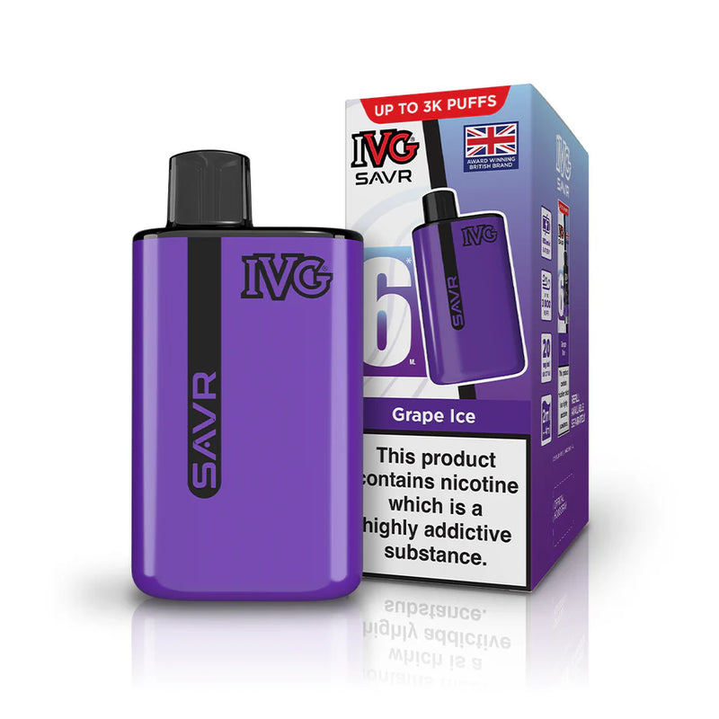 IVG SAVR Vape Kit Grape Ice Flavour