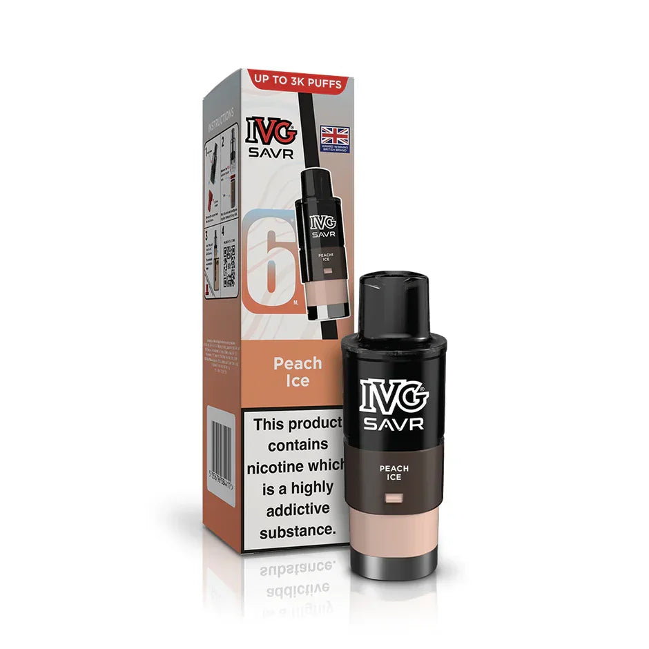IVG Savr Refill Pods Peach Ice Flavour