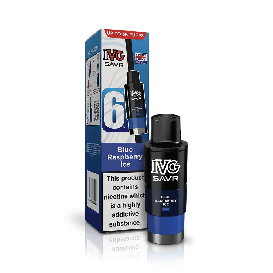 IVG Savr Refill Pods Blue Raspberry Ice Flavour