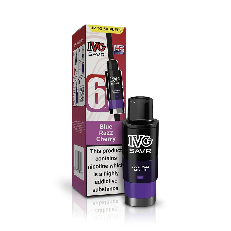 IVG Savr Refill Pods Blue Razz Cherry Flavour