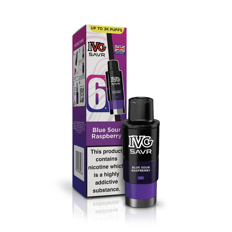 IVG Savr Refill Pods Blue Sour Raspberry Flavour
