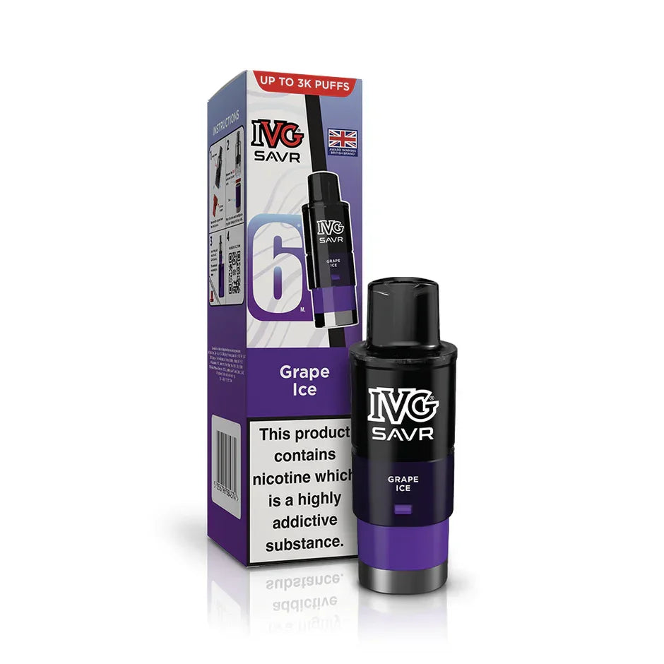 IVG Savr Refill Pods Grape Ice Flavour