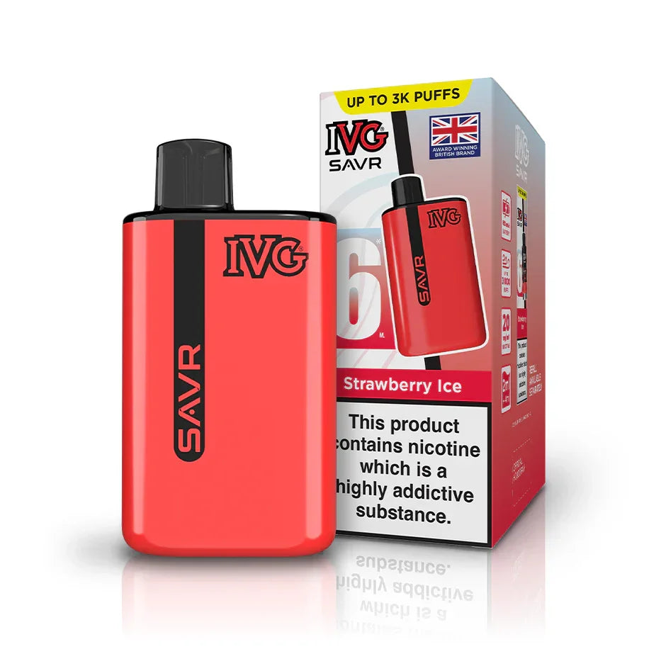 IVG SAVR Vape Kit Strawberry Ice Flavour