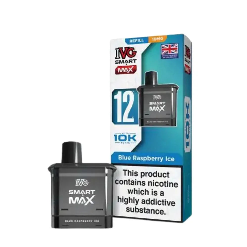 IVG Smart Max Refill Pods Blue Raspberry Ice Flavour 10mg