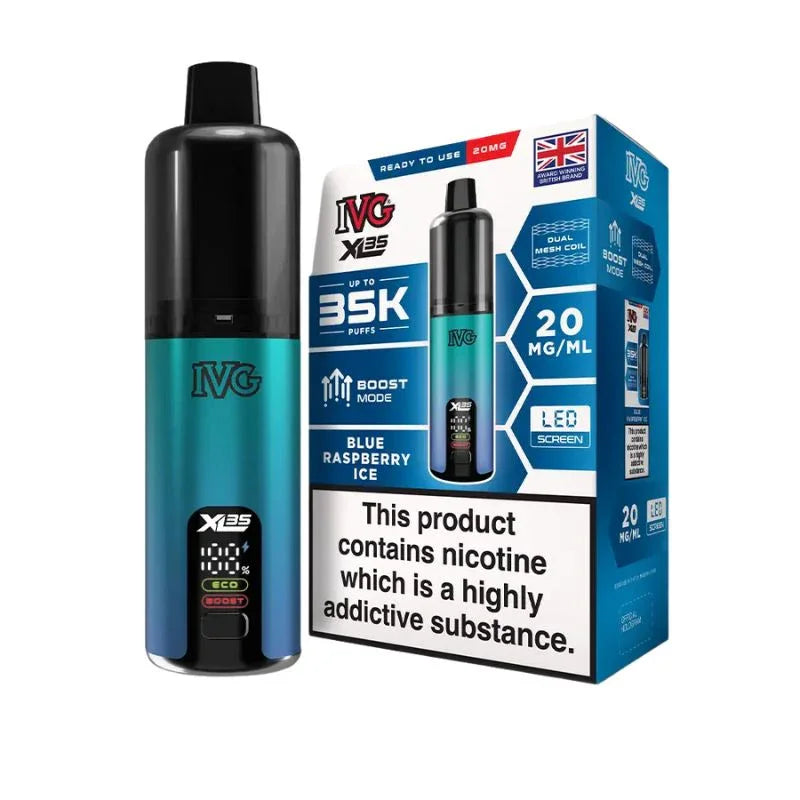 IVG XL 35K Vape Kit Blueberry Raspberry Ice Flavour