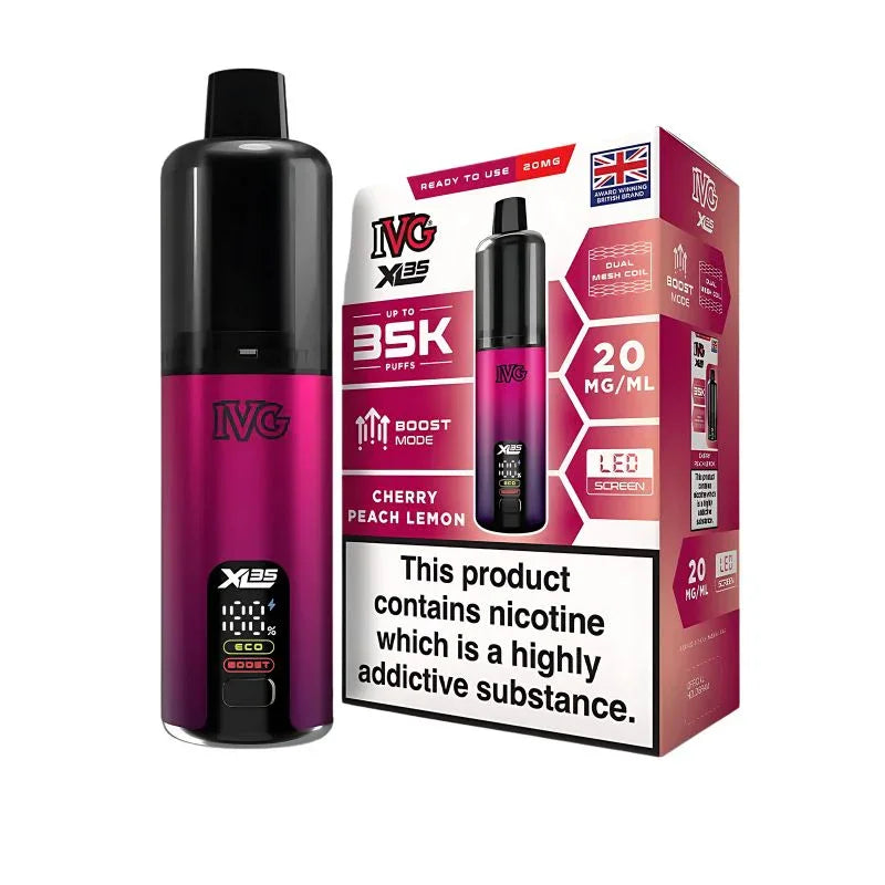 IVG XL 35K Vape Kit Cherry Peach Lemon Flavour
