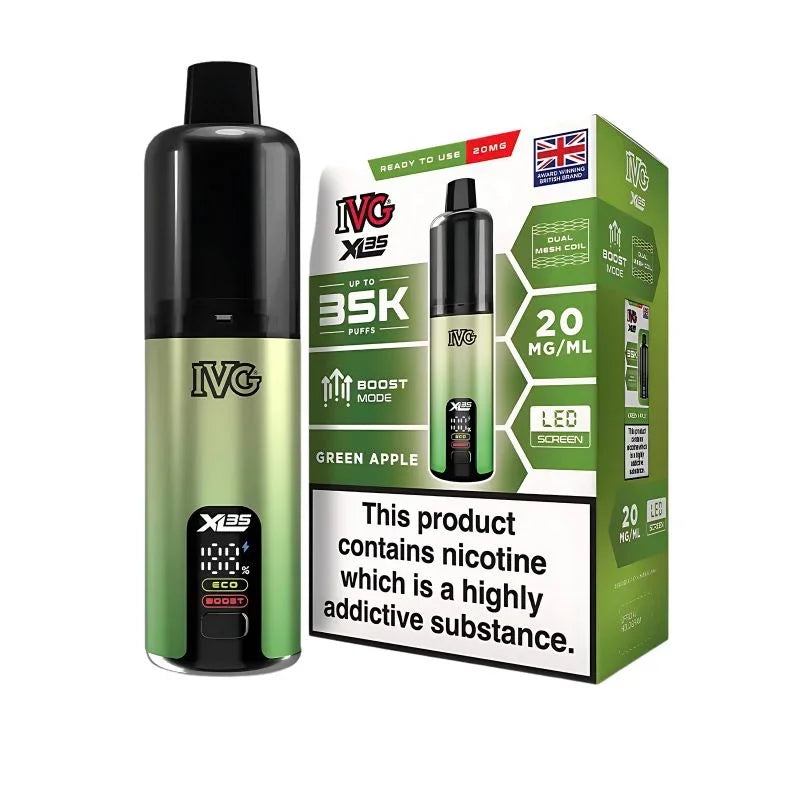IVG XL 35K Vape Kit Green Apple Flavour
